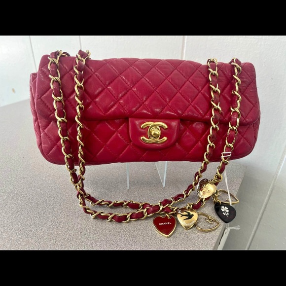 RARE 2009 Chanel Valentine’s Single Flap – Red/Pink Quilted - Picture 7 of 7